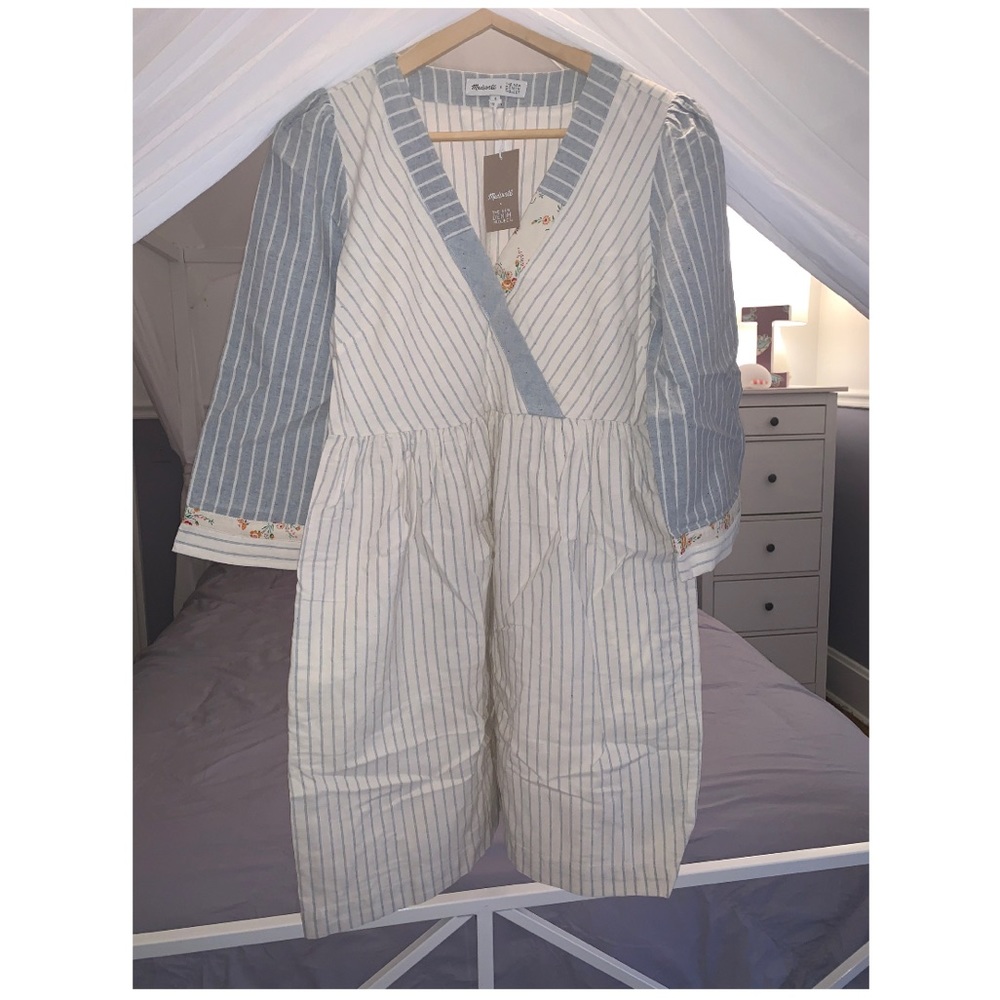 Madewell New Denim Project Stripe-Mix Dress  SMALL